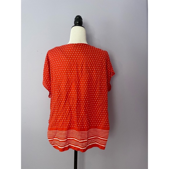 Odille Anthropologie Polka Dot Inside Cinch Tie Sleeveless Rayon Top - Picture 4 of 5